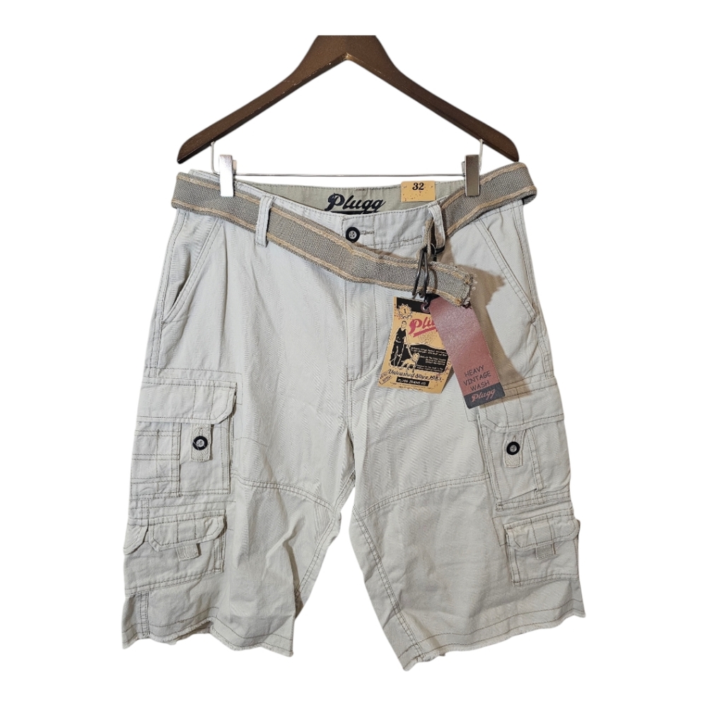 NWT Plugg Men's Cargo Shorts - Beige